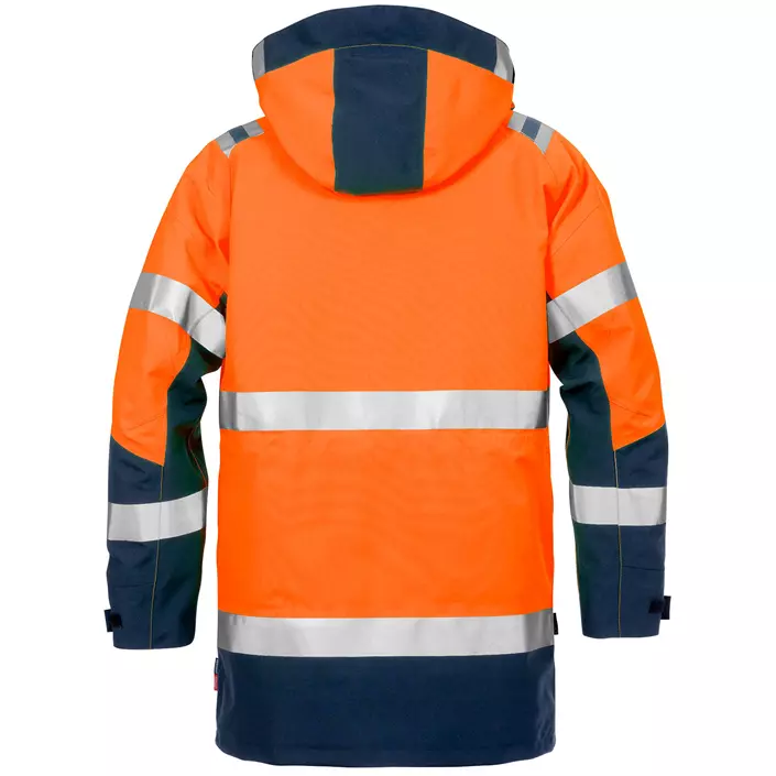 Fristads GORE-TEX® vinterparka jakke 4989, Hi-vis Oransje/Marineblå, large image number 1