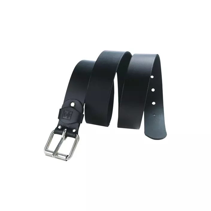 Tranemo leather belt, Black, Black, large image number 0