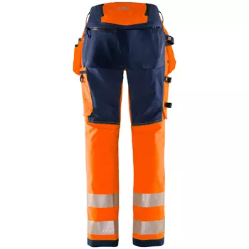 Fristads Green women's craftsman trousers 2664 GSTP full stretch, Hi-Vis Orange/Navy