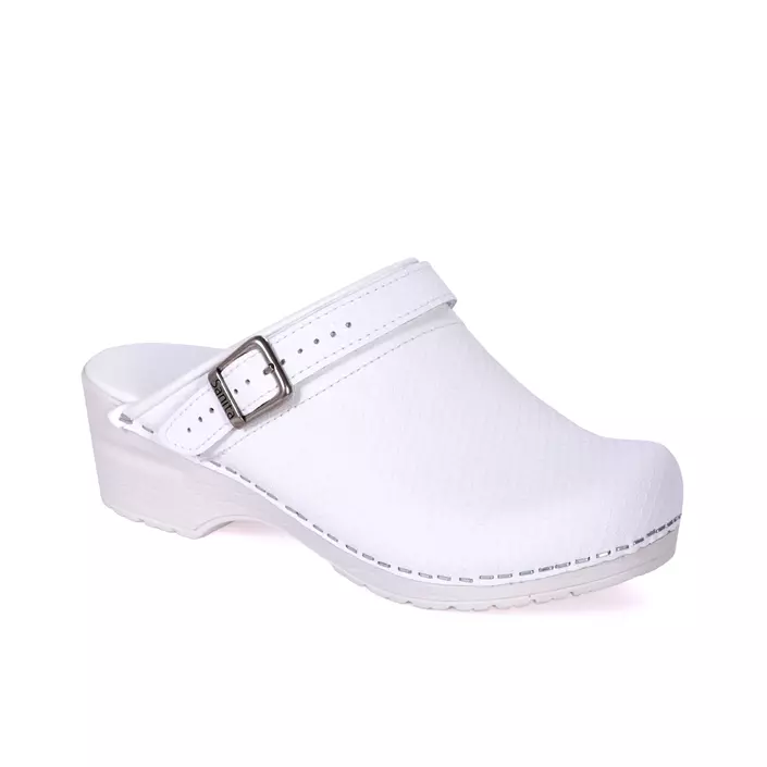 Sanita San Flex women's clogs with heel strap, White, large image number 0