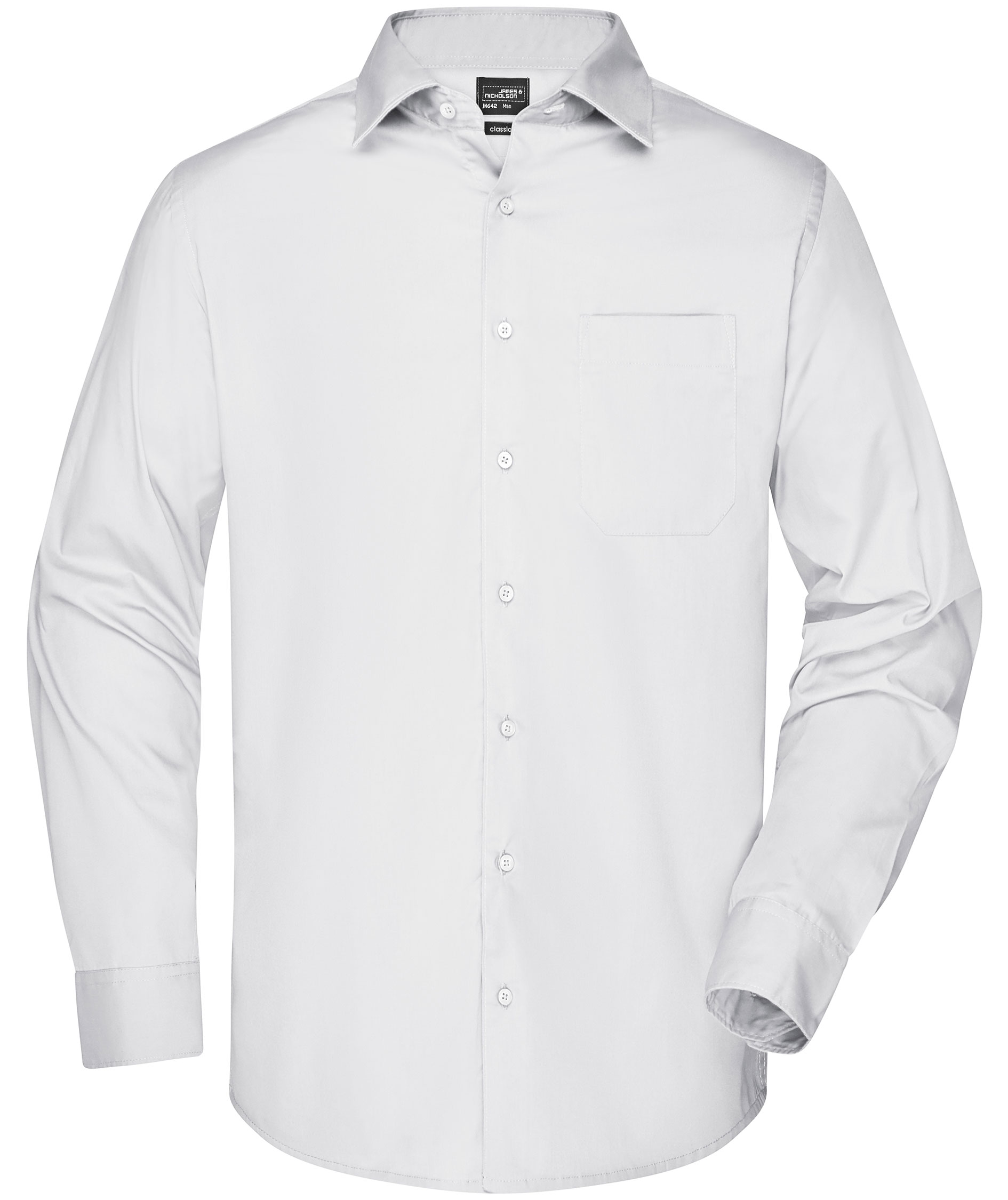 James & Nicholson modern fit  skjorta, Vit