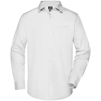 James & Nicholson modern fit  Hemd, Weiß