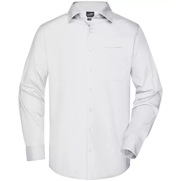 James & Nicholson modern fit skjorte, Hvid, large image number 0