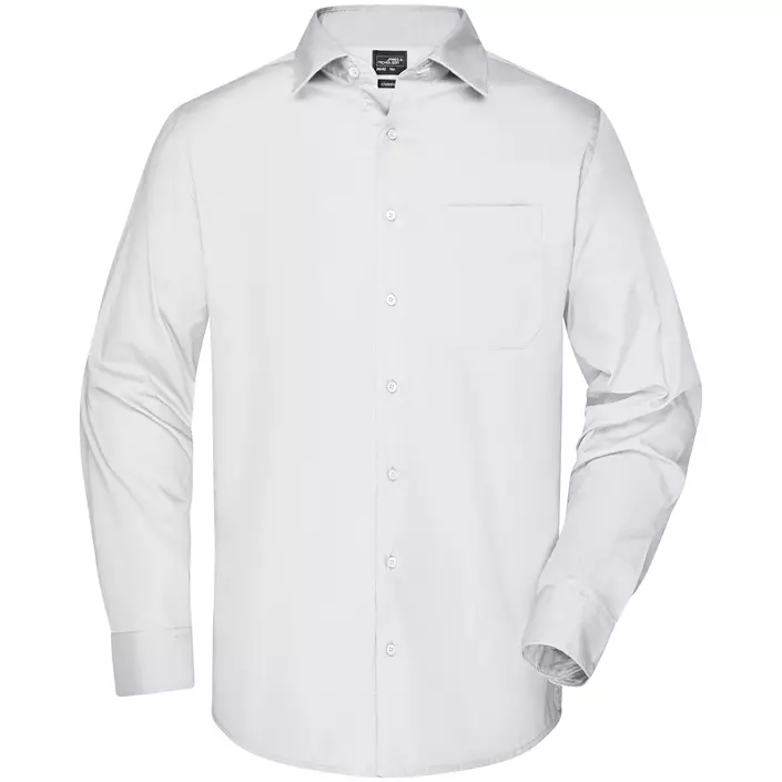 James & Nicholson modern fit  skjorta, Vit, large image number 0