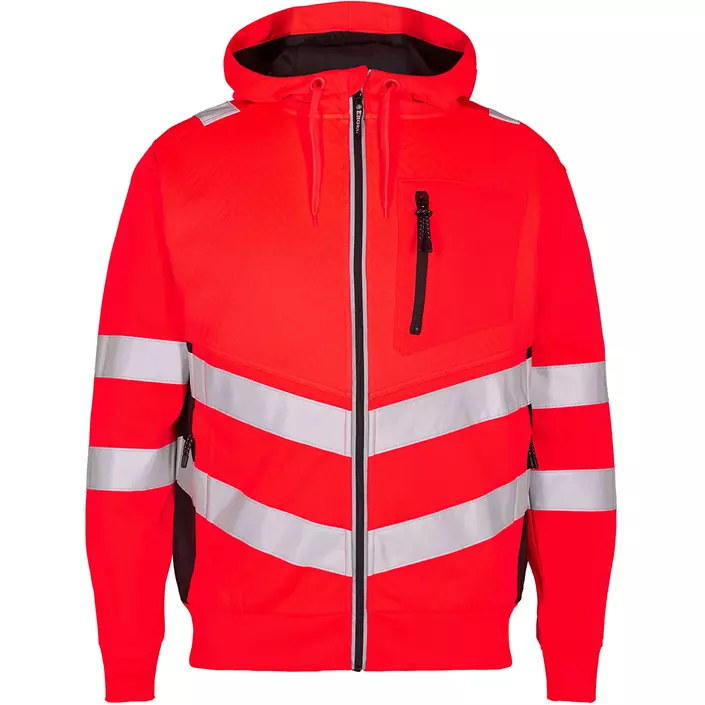 Engel Safety hoodie, Hi-vis Red/Black, large image number 0