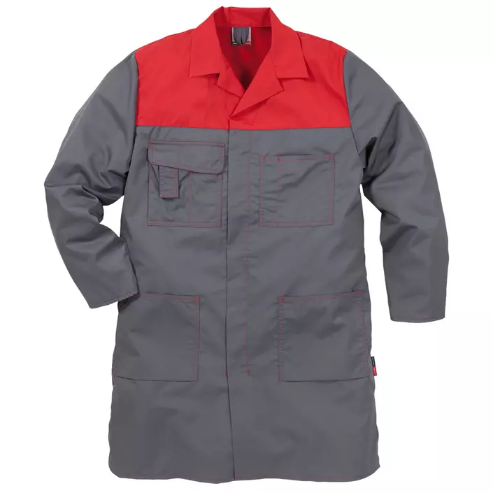 Fristads Icon lap coat, Grey/Red, large image number 0