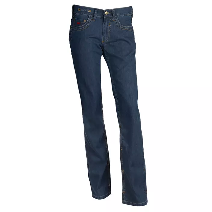Nybo Workwear Twiggy piratbyxa dam, Mörkblå Denim, large image number 1