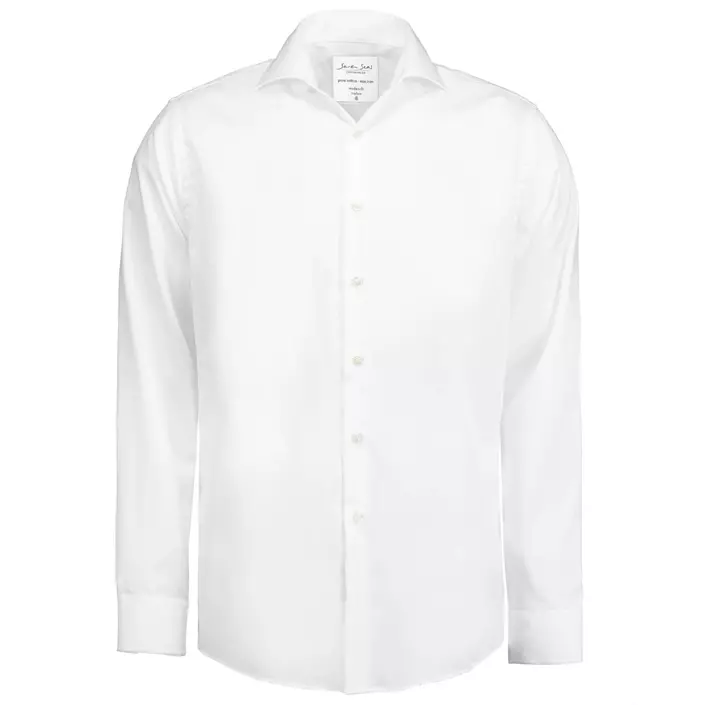 Seven Seas modern fit Fine Twill skjorta, Vit, large image number 0