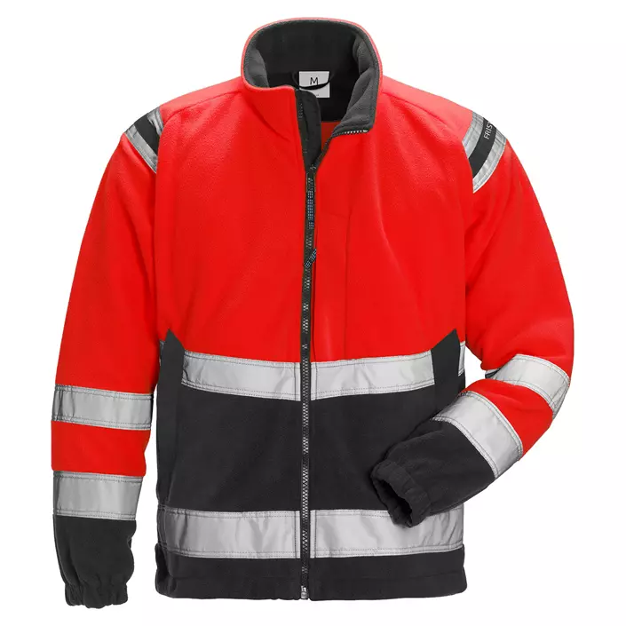 Fristads fleece jacket 4041, Hi-vis Red/Black, large image number 0