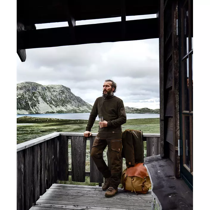 Northern Hunting Thorlak fleece sweater, Brown, large image number 1