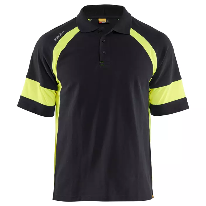 Blåkläder polo T-skjorte, Svart/Hi-Vis Gul, large image number 0