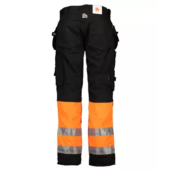 L.Brador craftsman trousers 128PB, Black/Hi-vis Orange