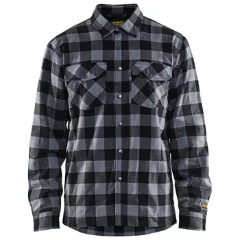 Blåkläder foret flannel skovmandsskjorte, Mørkegrå/Sort