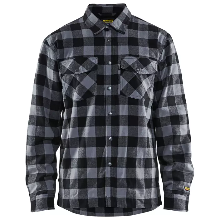 Blåkläder foret flannel skovmandsskjorte, Mørkegrå/Sort, large image number 0