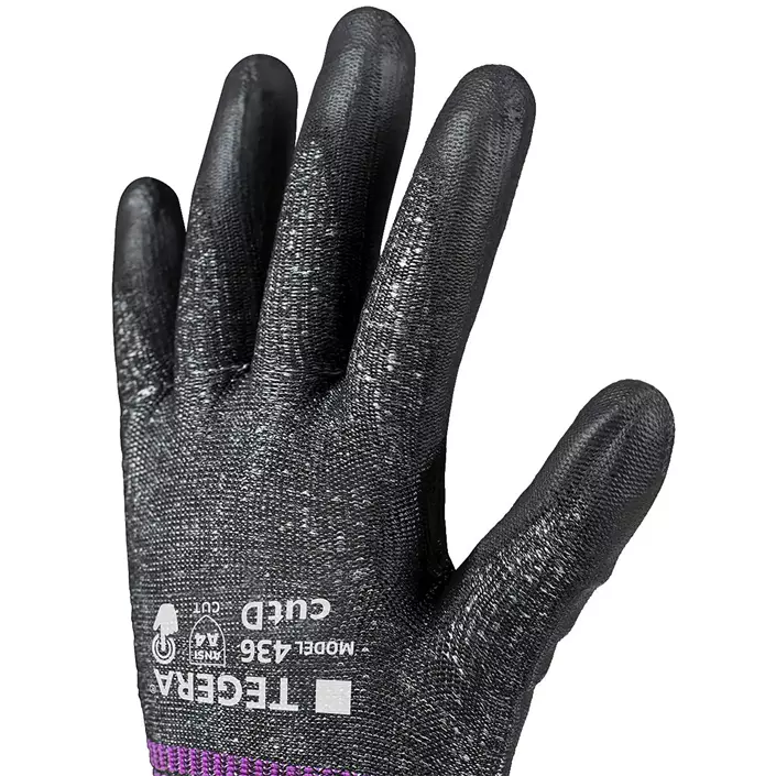 Tegera 436  skærehæmmende handsker Cut D, Sort/Grå, large image number 1