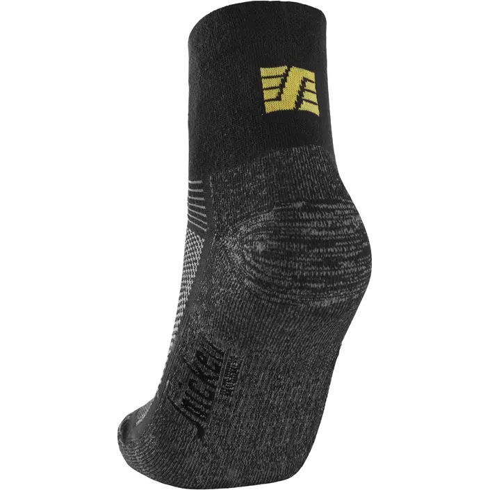 Snickers 2-pack short socks, Black/Aluminium Grey, large image number 1