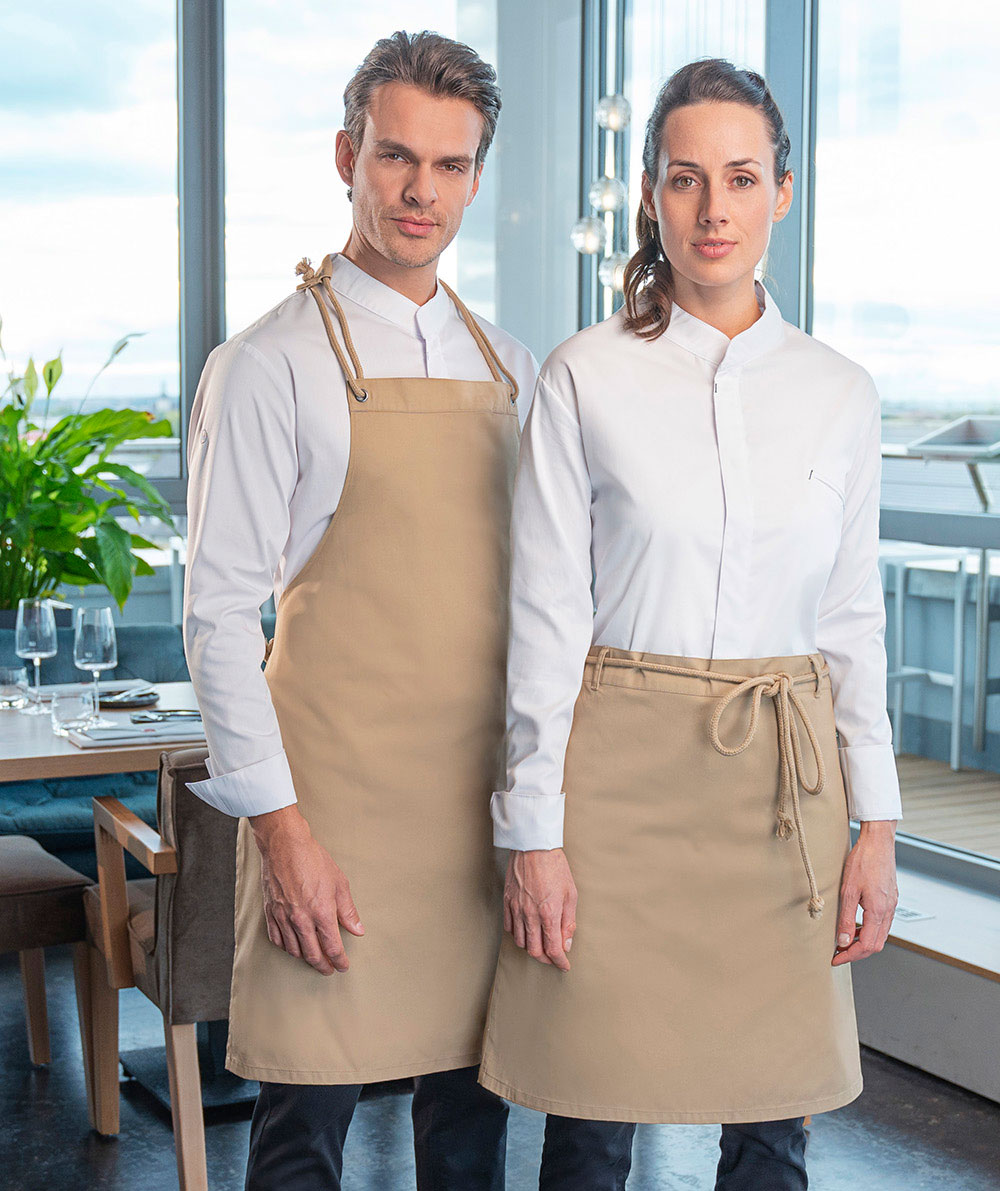 Karlowsky New Nature bib apron, Pebble beige