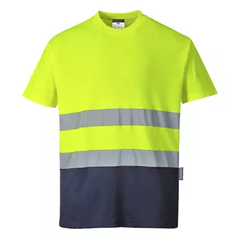 Portwest T-Shirt, Hi-Vis gelb/marine