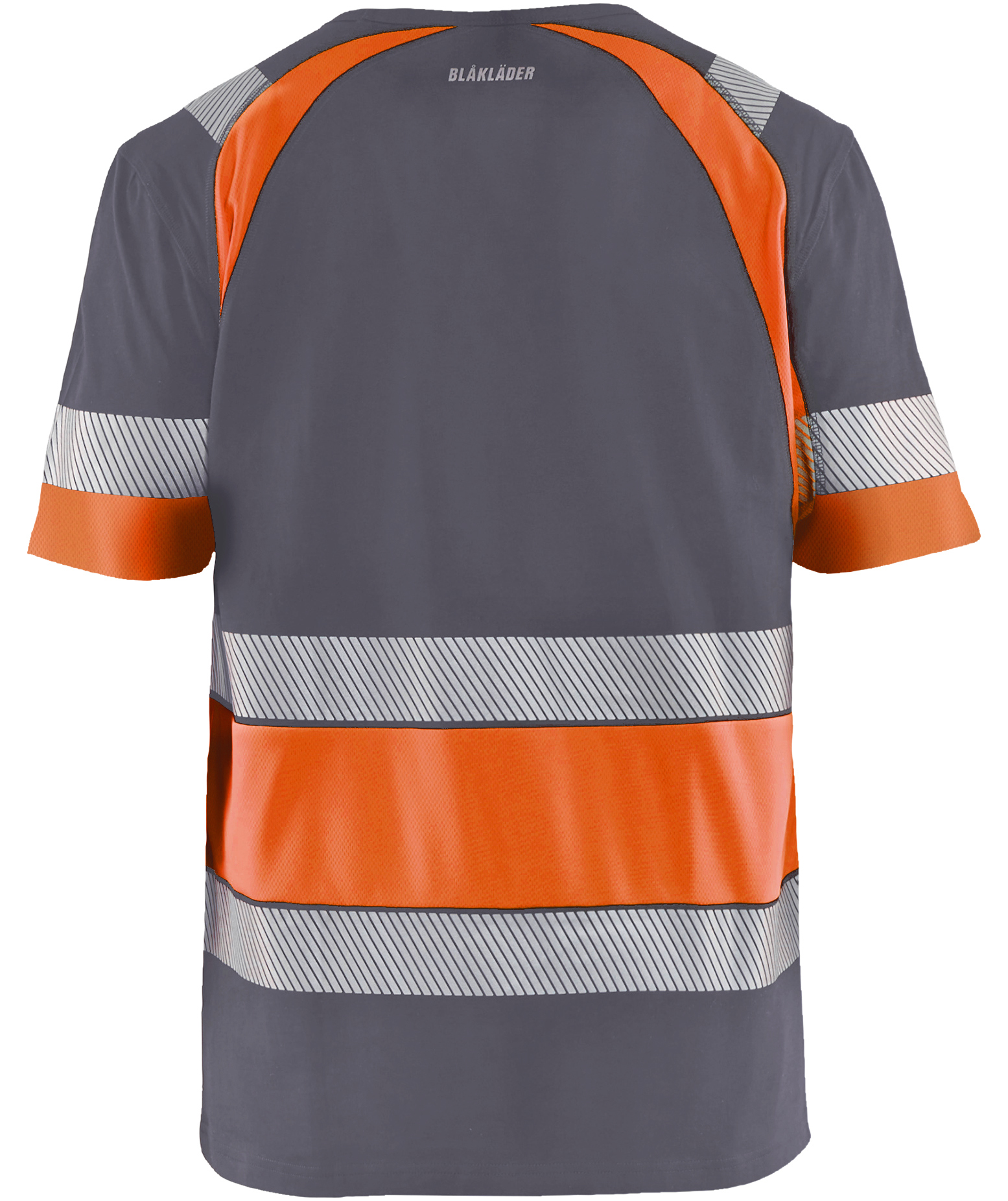 Bl&aring;kl&auml;der T-shirt, Mittelgrau/Hi-Vis Orange, large image number 2