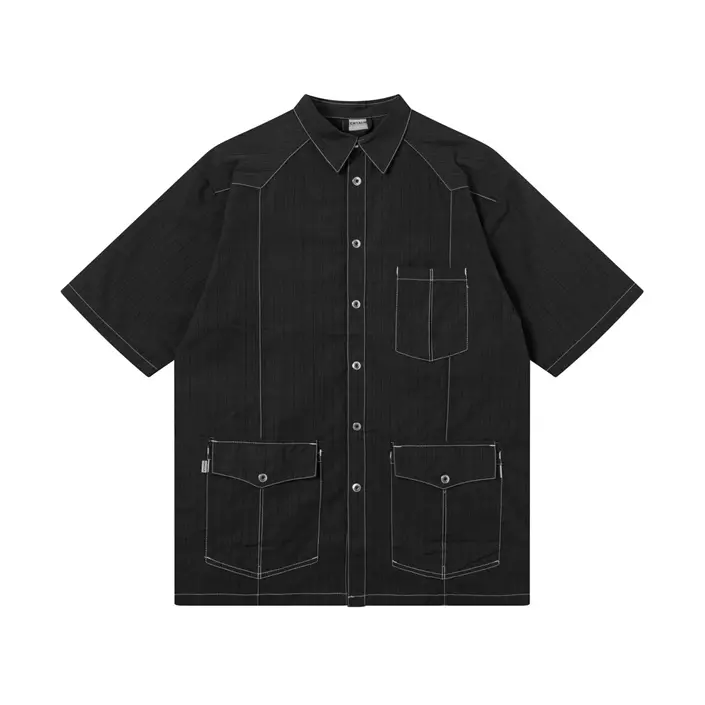 Kentaur short-sleeved  shirt, Black/Grey Checkered, large image number 0