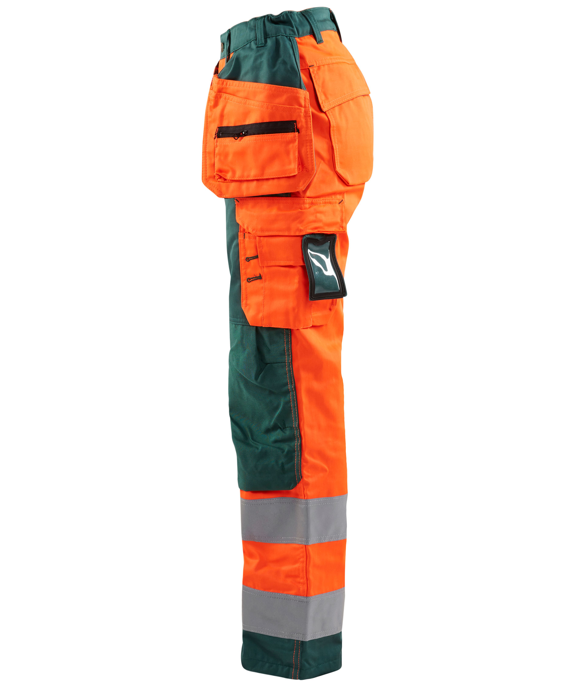 Bl&aring;kl&auml;der hantverksbyxa dam, Varsel Orange/Gr&ouml;n, large image number 3