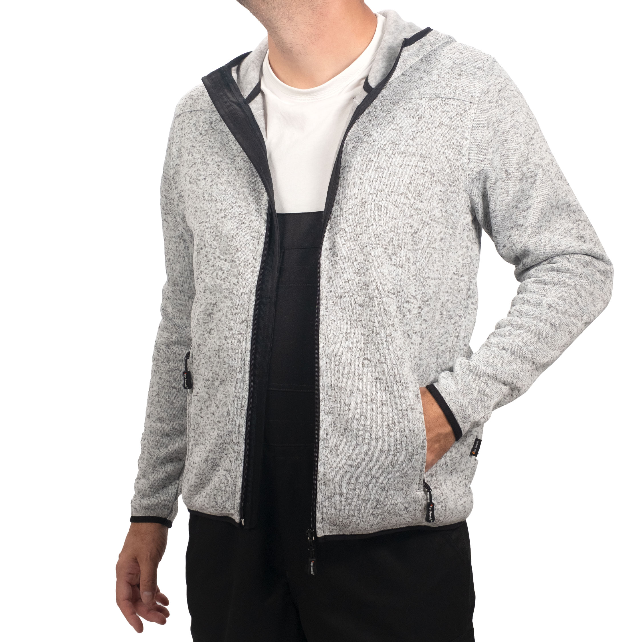 Top Swede knitted fleece jacket 4460, Ash
