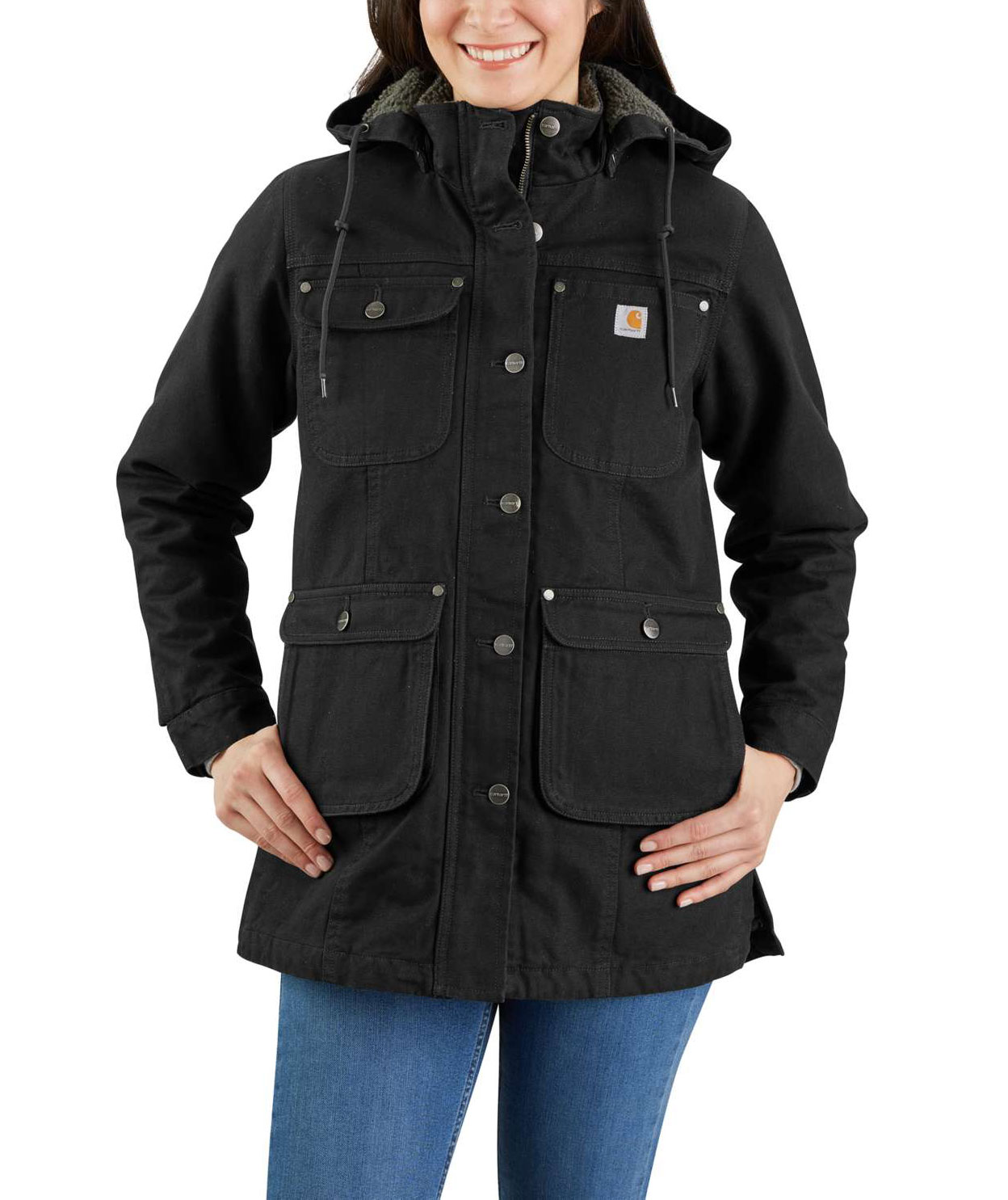 Carhartt Weathered Duck jacka dam, Svart