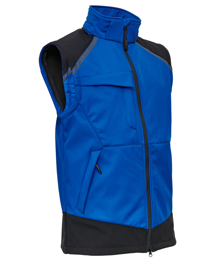 ELKA Working Xtreme 2-i-1 softshelljacka, Kunglig-Bl&aring;/Svart, large image number 2