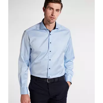Eterna Cover Comfort fit skjorta med kontrast, Ljus Blå