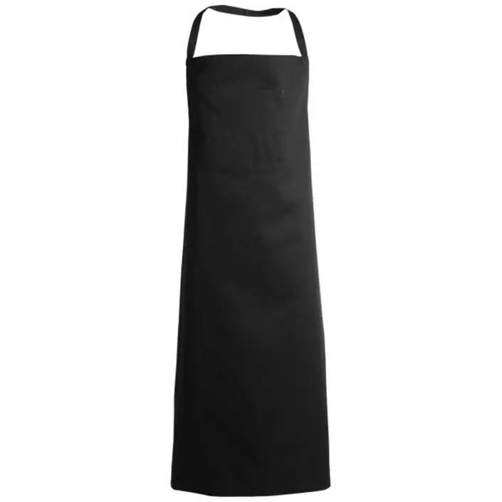 Kentaur bib apron with pocket, Black, Black, large image number 0