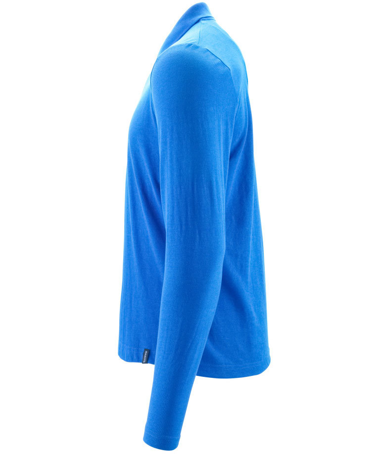 Mascot Crossover long-sleeved polo shirt, Azure Blue, large image number 3