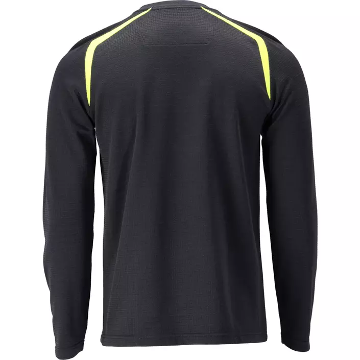 Mascot Accelerate Multisafe langærmet T-shirt, Mørk Marine/Hi-Vis Gul, large image number 1