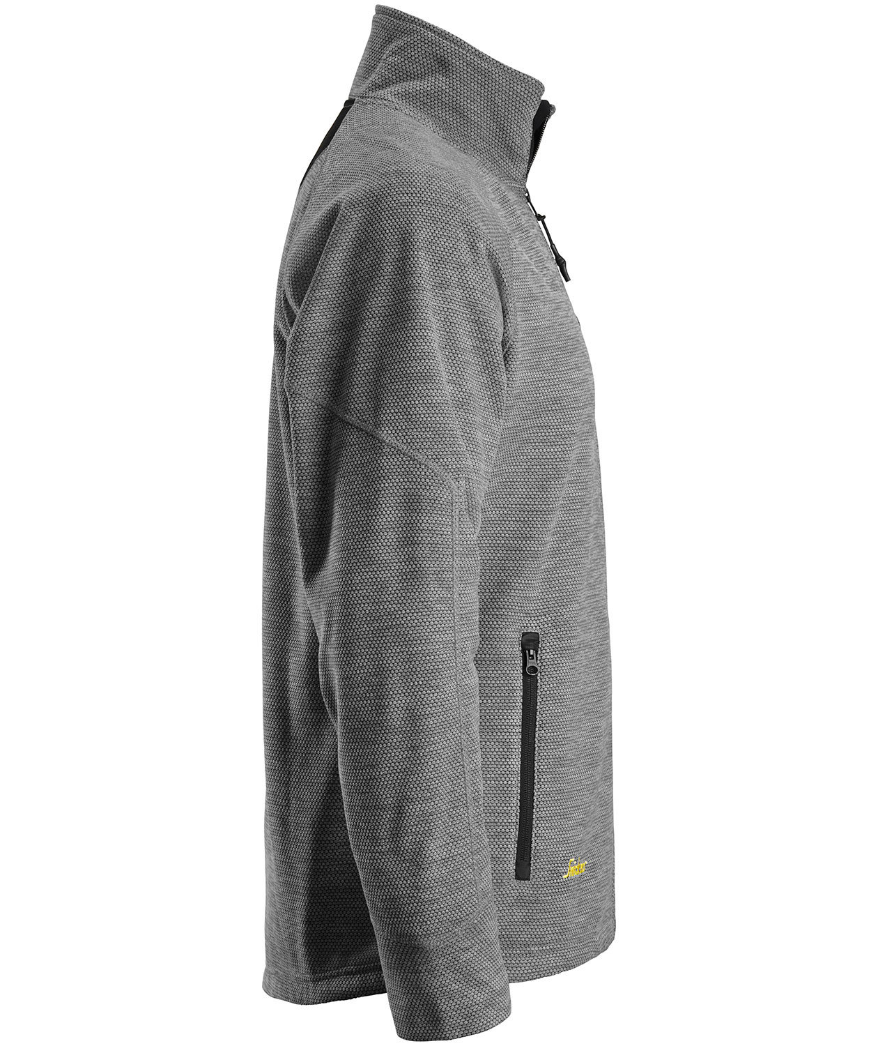 Snickers FlexiWork fleece cardigan 8042, Gr&aring;/Sort, large image number 3