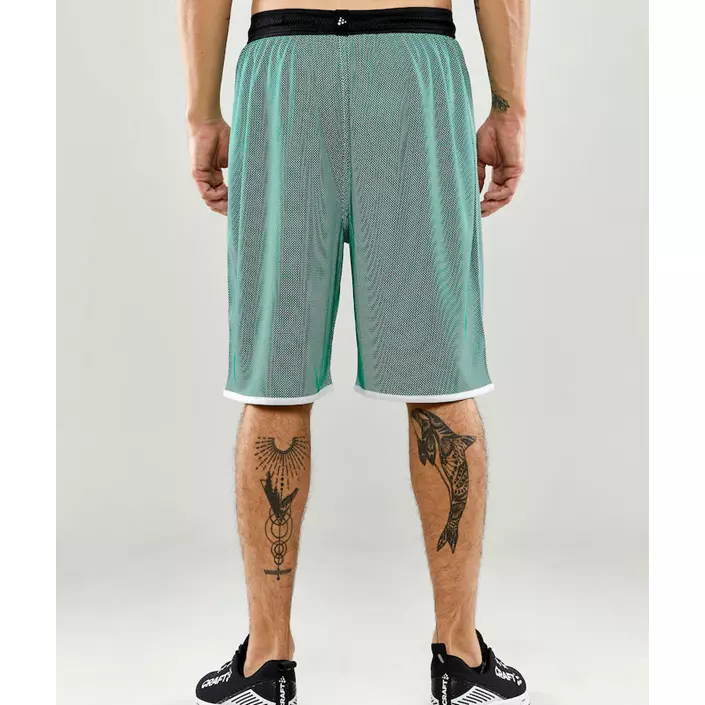 Craft Progress vändbar Basket shorts, Team green/white, large image number 2