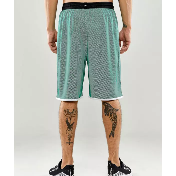 Craft Progress vändbar Basket shorts, Team green/white, large image number 2