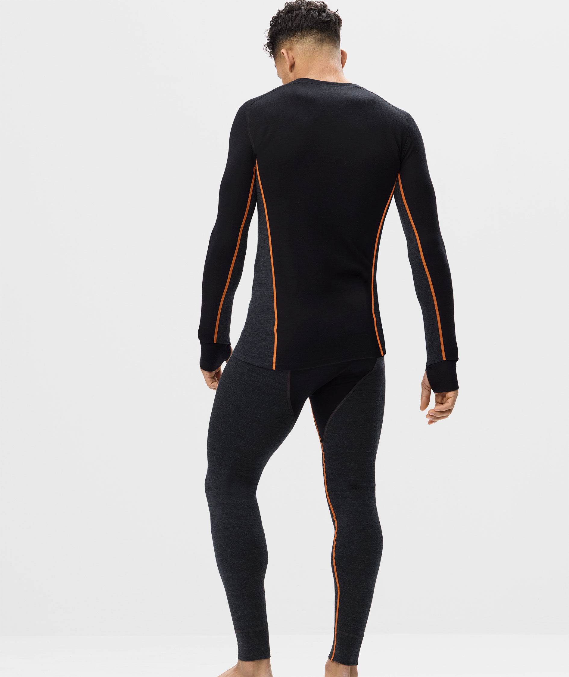 Snickers long-sleeved thermal crewneck with merino wool 9480, Black/Anthracite Melange, large image number 3