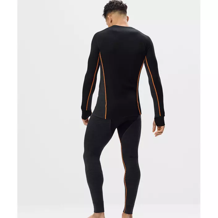 Snickers långärmad underställströja med merinoull 9480, Black/Anthracite Melange, large image number 3