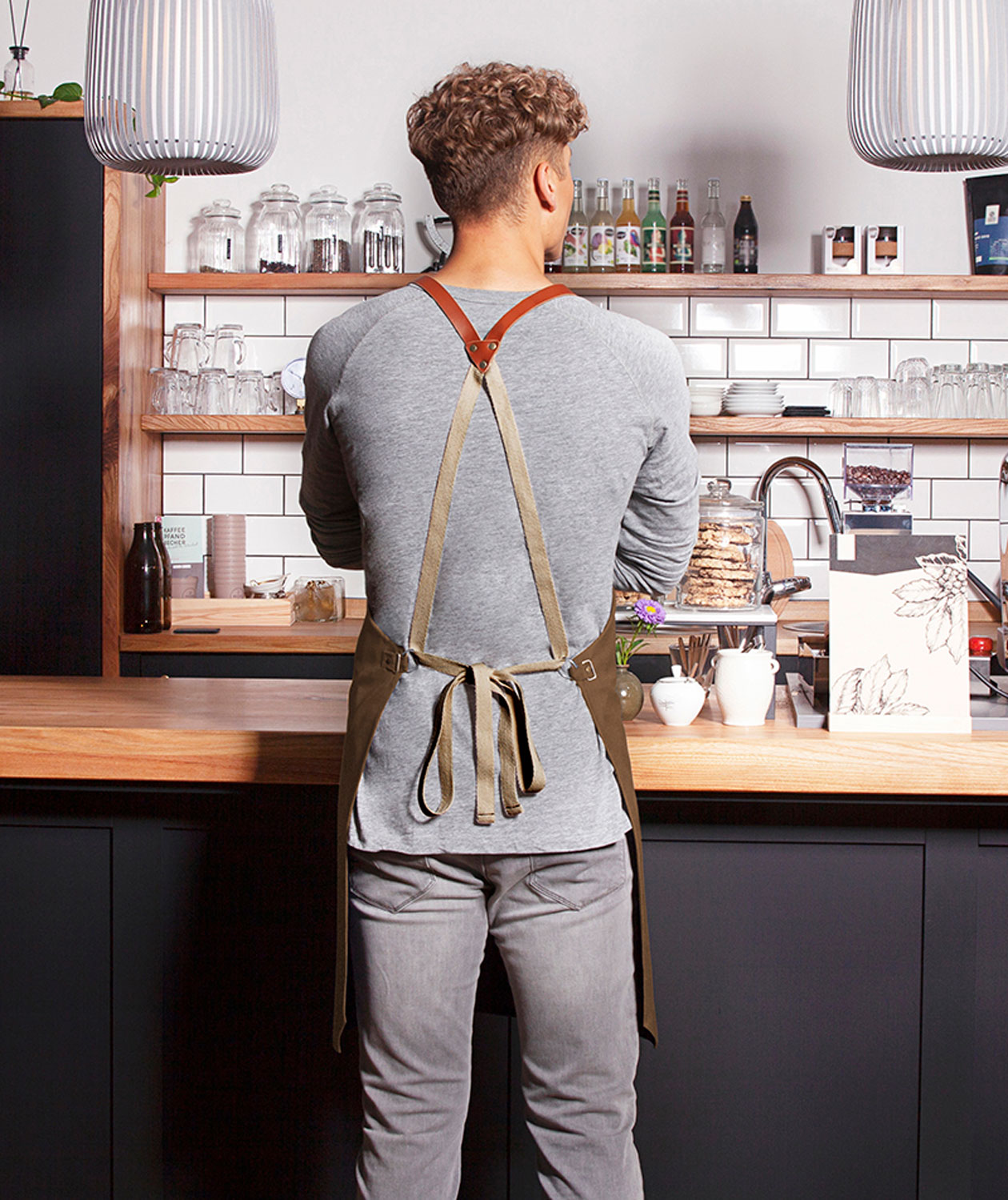 Karlowsky Recycled brystlommeforkle, Cinnamon, Cinnamon, large image number 3