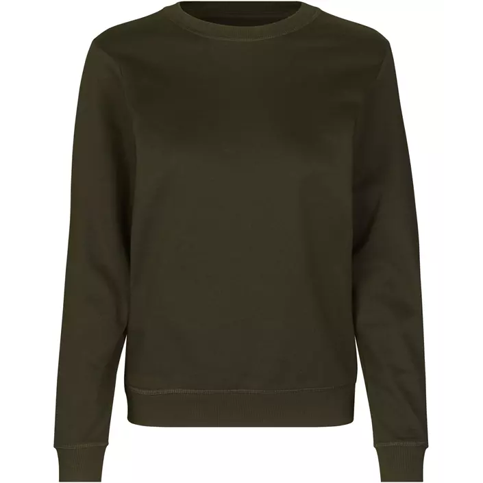 ID økologisk dame sweatshirt, Olivengrøn, large image number 0