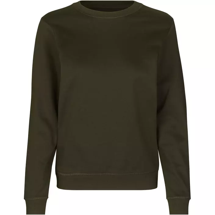 ID økologisk dame sweatshirt, Olivengrønn, large image number 0