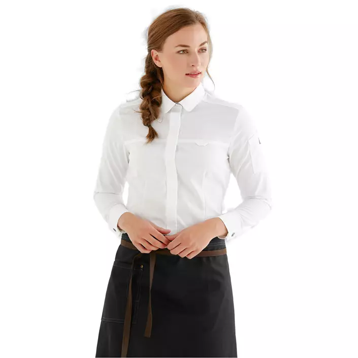 Kentaur modern fitdame servitørskjorte, Hvit, large image number 1