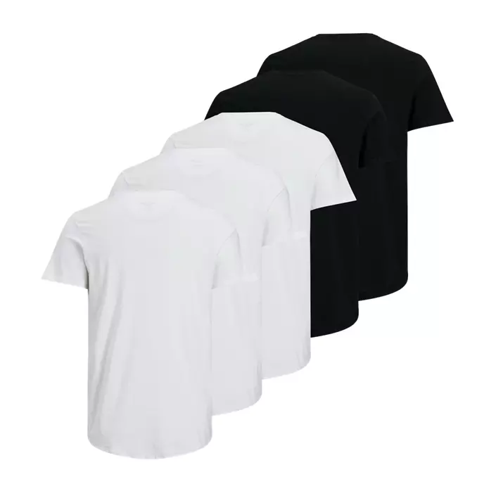 Jack & Jones JACJENS 5-pack T-shirt, White/black, large image number 2