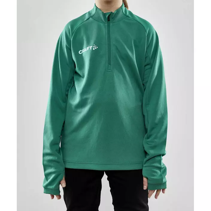 Craft Evolve Halfzip sweatshirt for barn, Team green, large image number 1