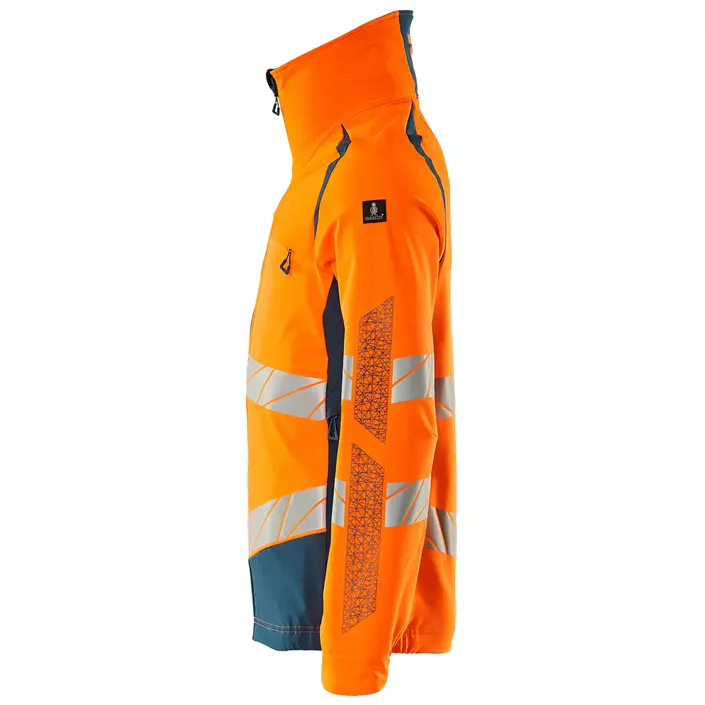Mascot Accelerate Safe jacka full stretch, Varsel Orange/Mörk Petroleum, large image number 2