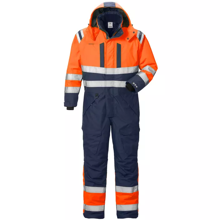Fristads Airtech® thermal coverall 8015, Hi-vis Orange/Marine, large image number 0