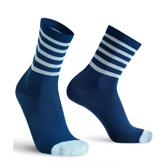 Oxyburn Stripes socks, Navy/Sky Blue, large image number 0