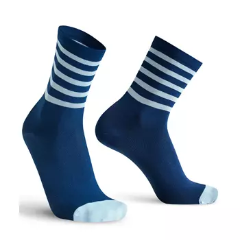 Oxyburn Stripes socks, Navy/Sky Blue