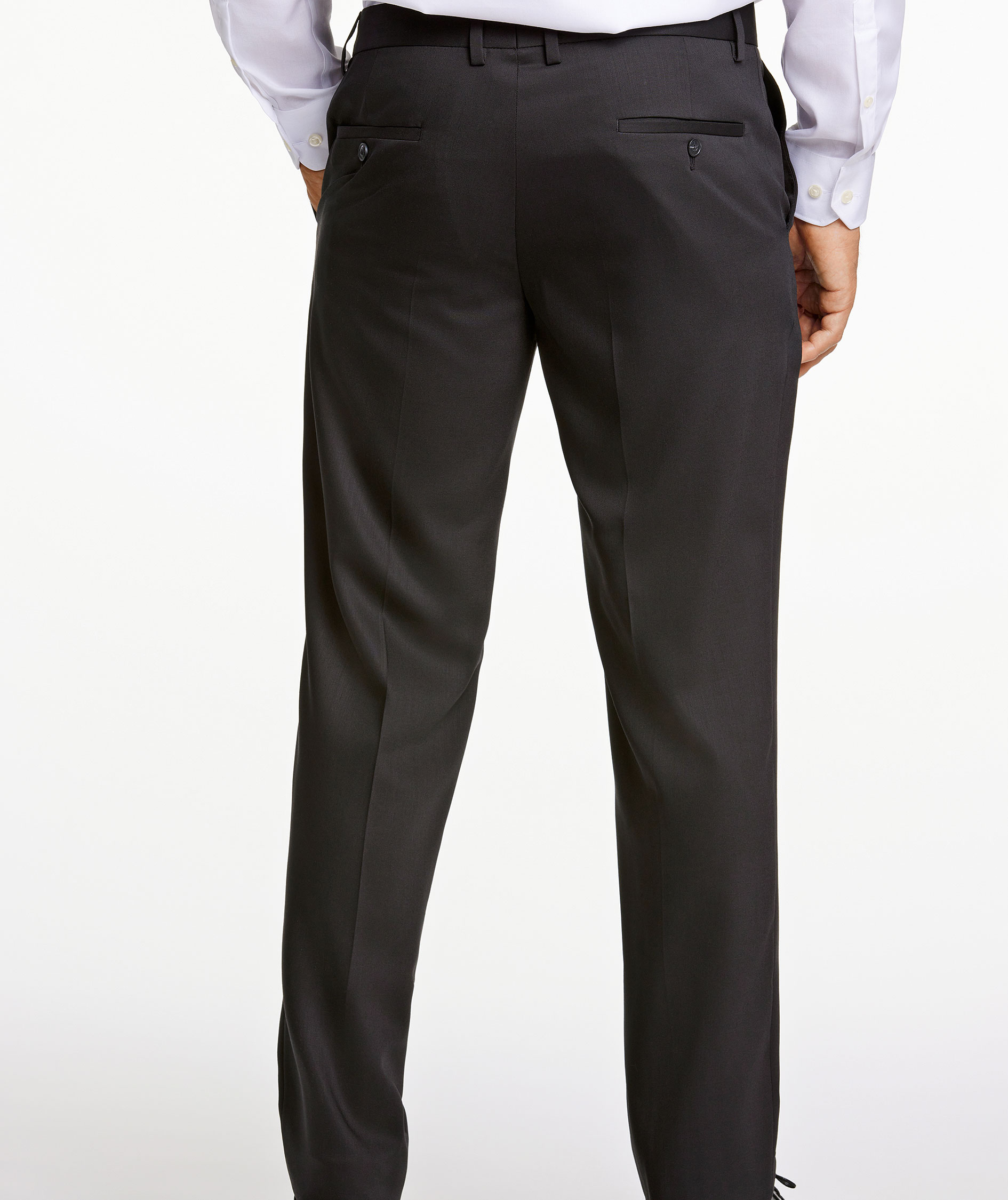 Lindbergh Modern fit suit trousers with wool, Black, large image number 6