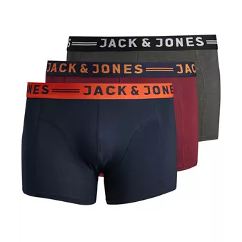 Jack & Jones JACLICHFIELD Plus Size 3-pack boksershorts, Burgundy