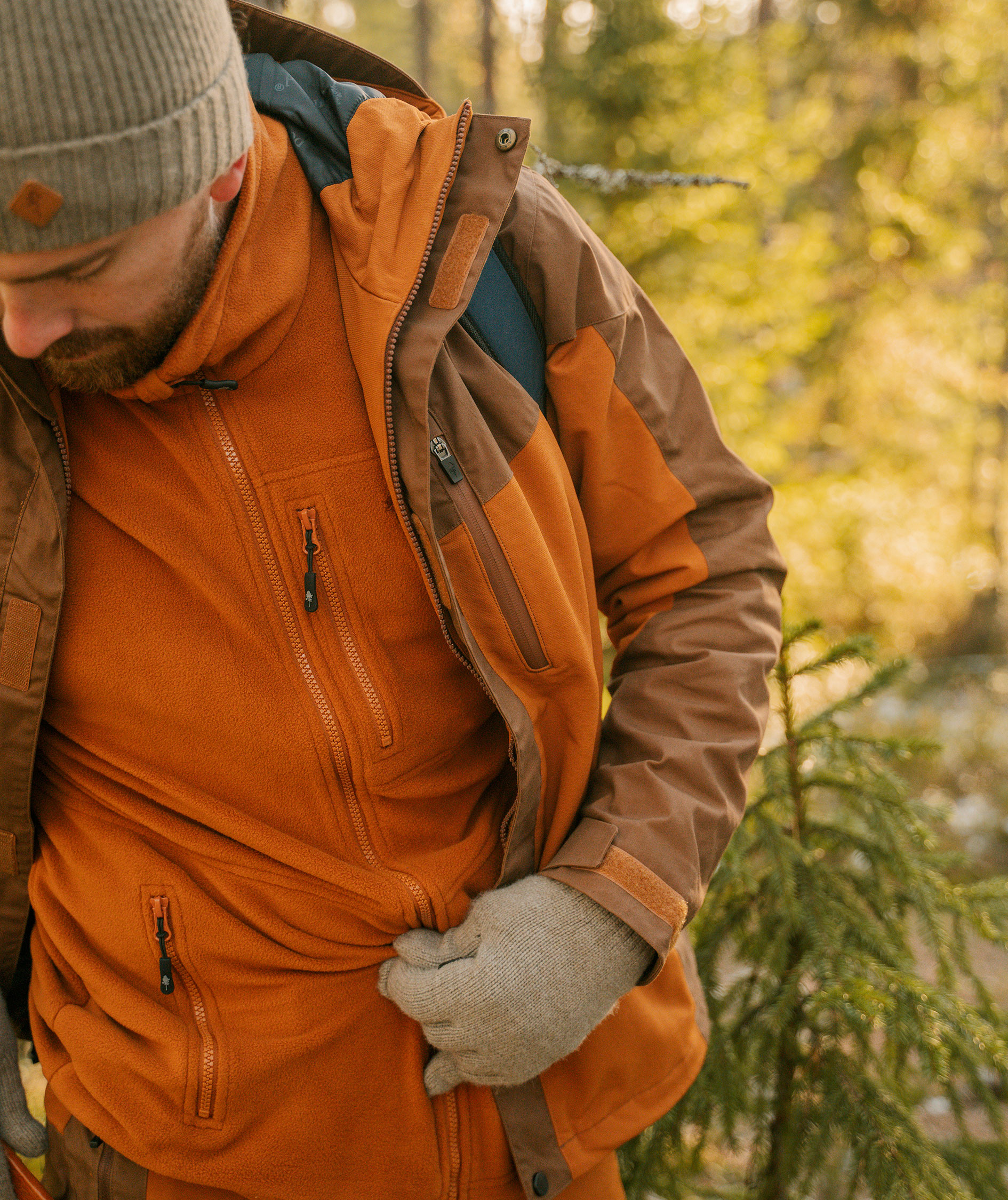 Pinewood Finnveden Hybrid Extreme jakke, Fudge/Nougat, large image number 11